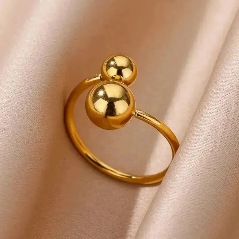 Stainless Steel Double Ball Rings
