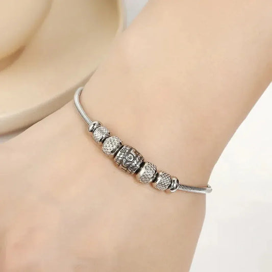 Non Fading Snake Bone Chain Charm Adjustable Bracelet