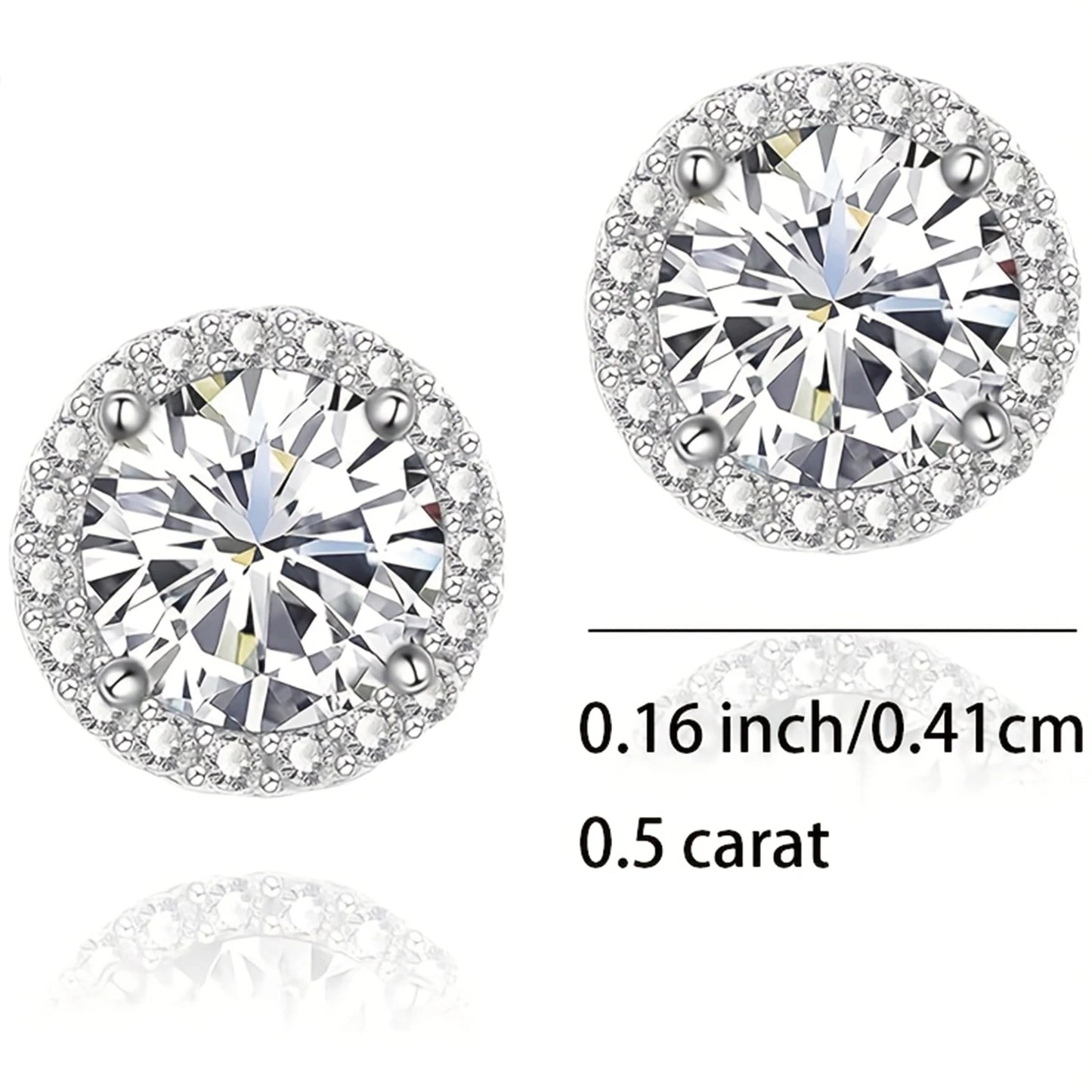 Minimalist Moissanite Threader Earrings – 925 Sterling Silver