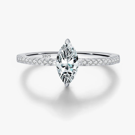 0.5Ct Rhombus Moissanite Ring