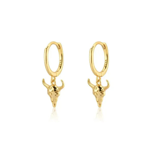 Retro Cow Head Earrings