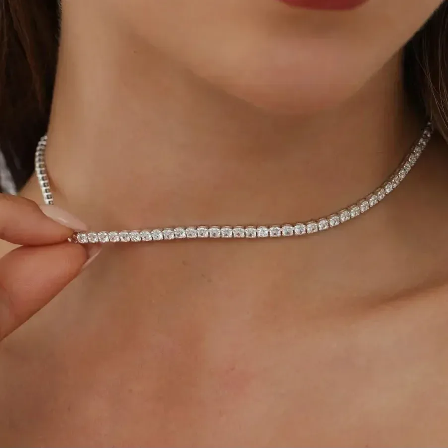 Moissanite Tennis Necklace