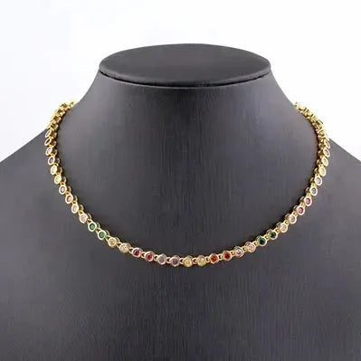 Choker Iced Out Tennis Chain Necklace