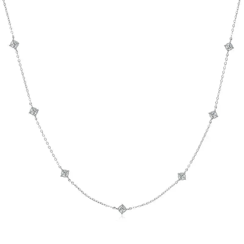 Moissanite Diamond Necklace 925 Silver