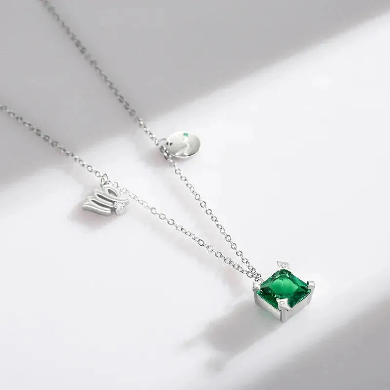Birthstone Zodiac Sign Symbol Charm Pendant Necklace
