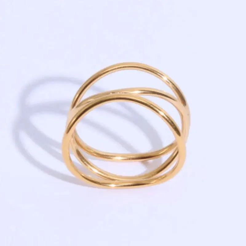 Three-layer Twisted Ring Stainless Steel
