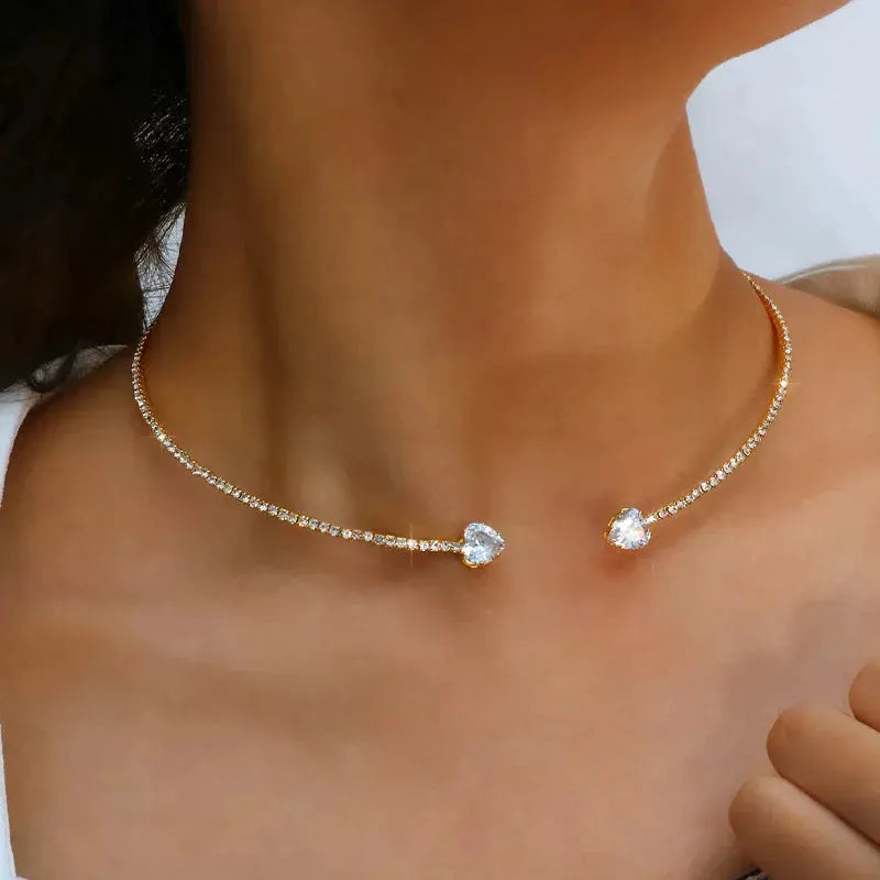 Heart Collar Choker Necklace