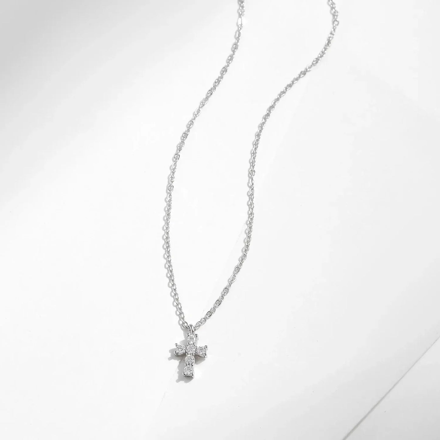 925 Sterling Silver Cross Pendant Necklace