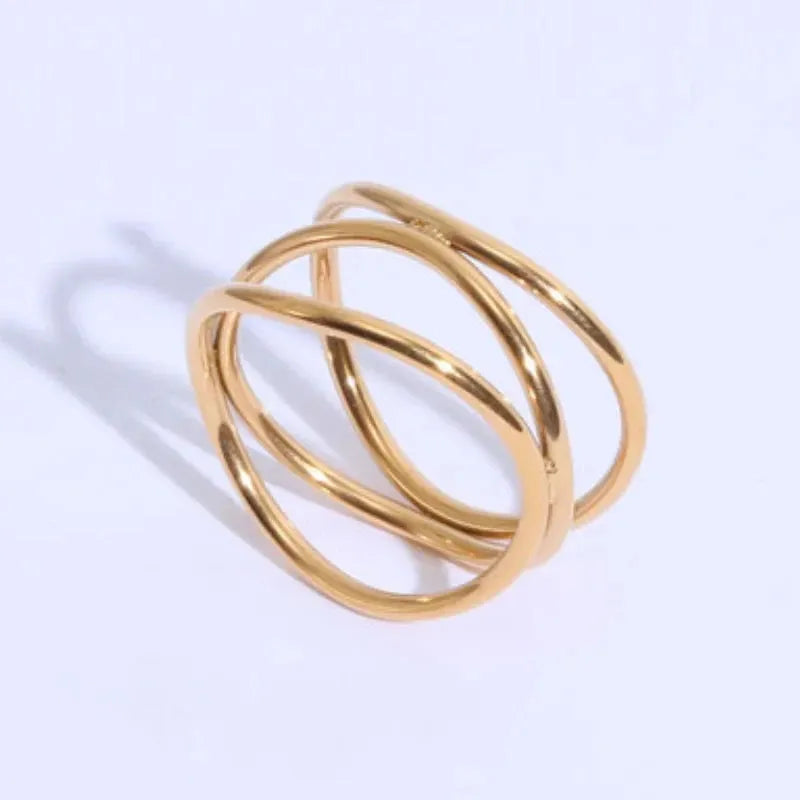 Three-layer Twisted Ring Stainless Steel