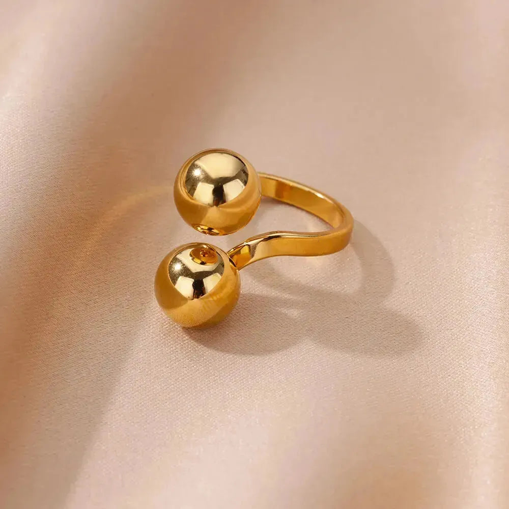 Stainless Steel Double Ball Rings