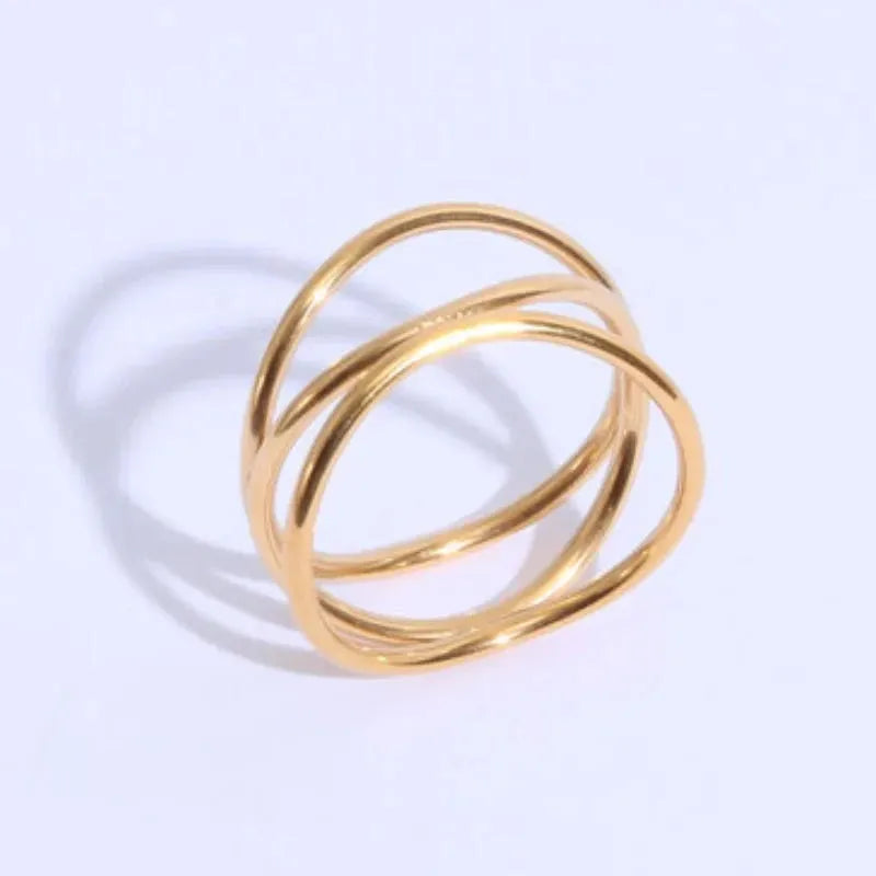 Three-layer Twisted Ring Stainless Steel