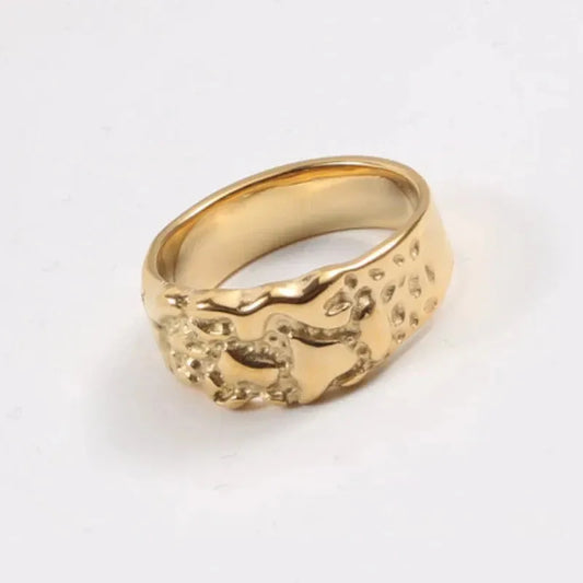 Vintage Gold Color Ring Stainless Steel