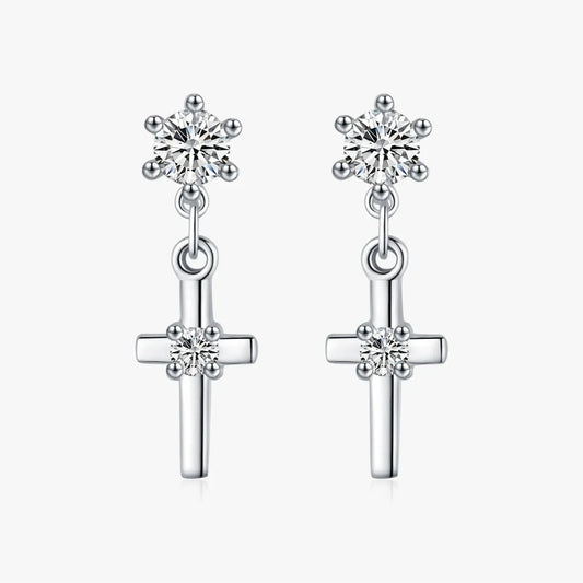 Sparkling Round CZ Stud Earrings 925 Sterling Silver