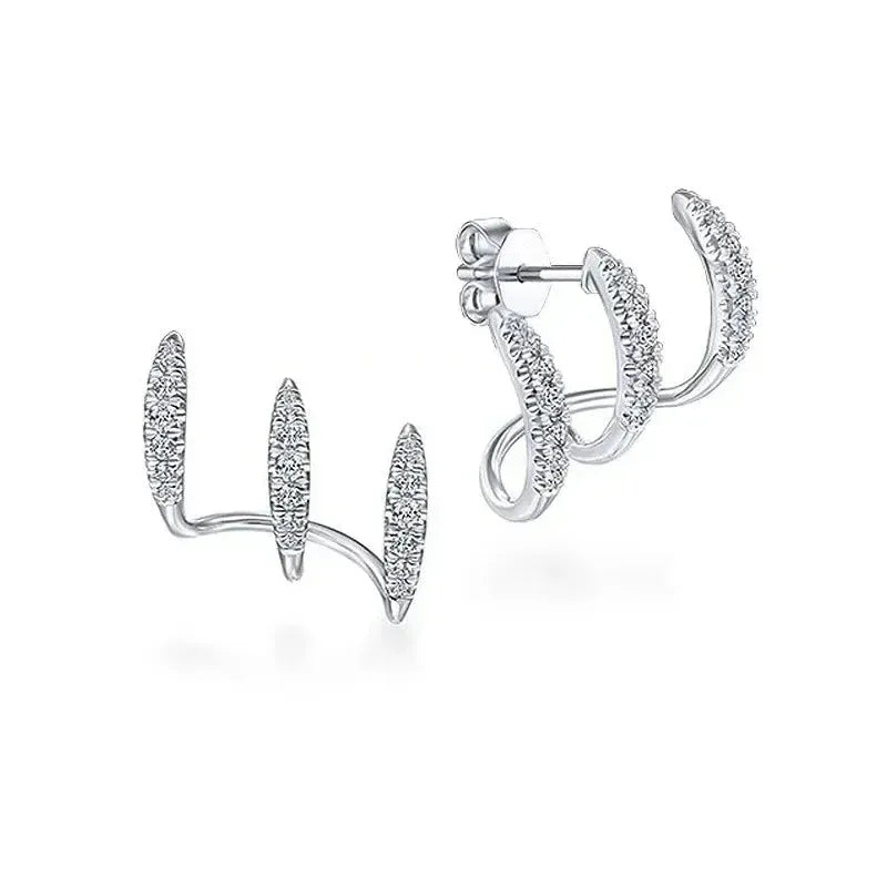 925 Sterling Silver Claws Stud Earrings
