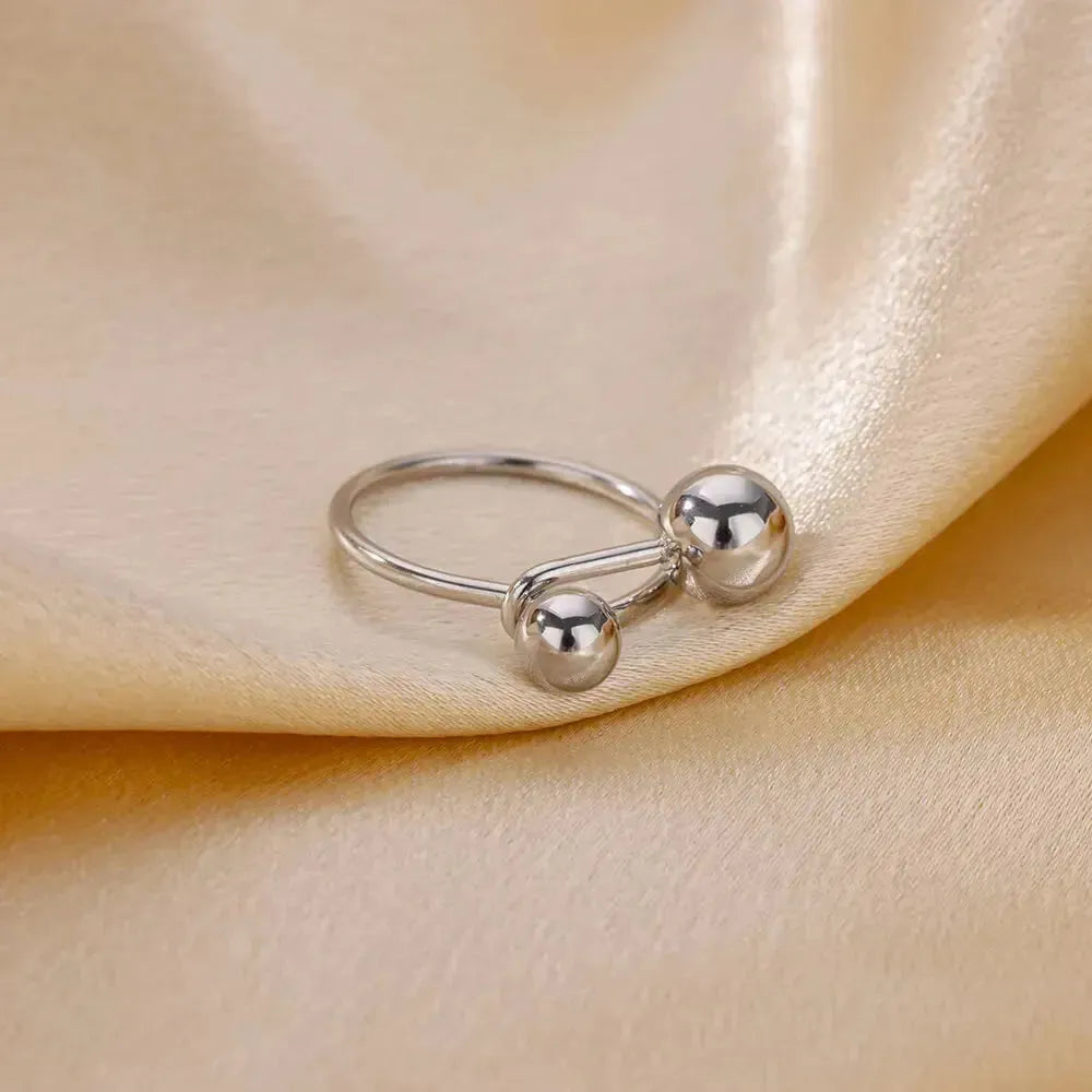 Stainless Steel Double Ball Rings