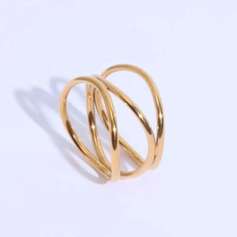 Three-layer Twisted Ring Stainless Steel