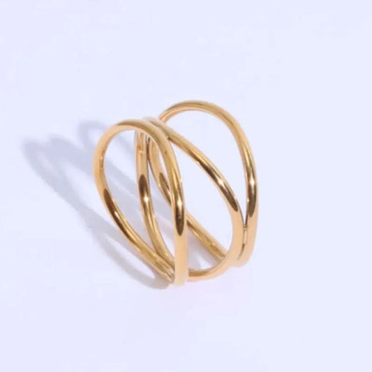 Three-layer Twisted Ring Stainless Steel