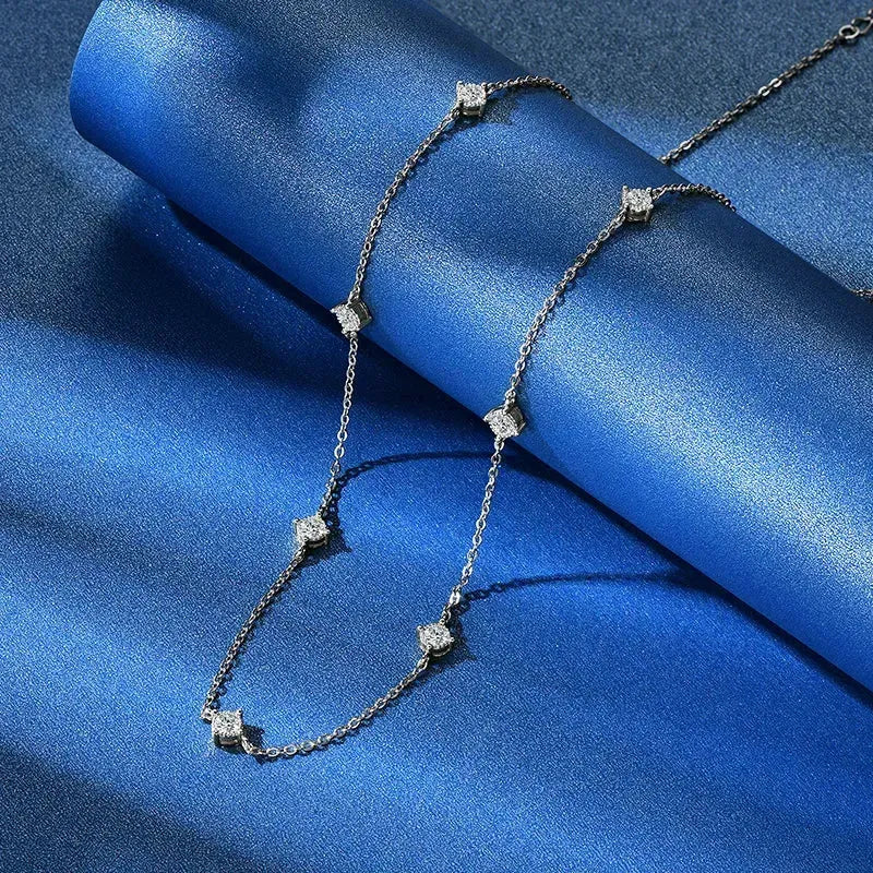 Moissanite Diamond Necklace 925 Silver