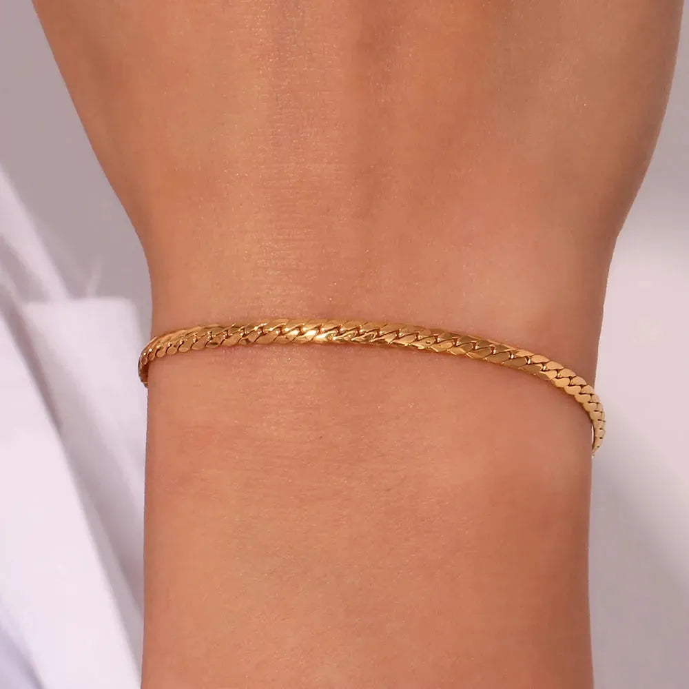 18k Gold Plated Stainless Steel Cuban Chain