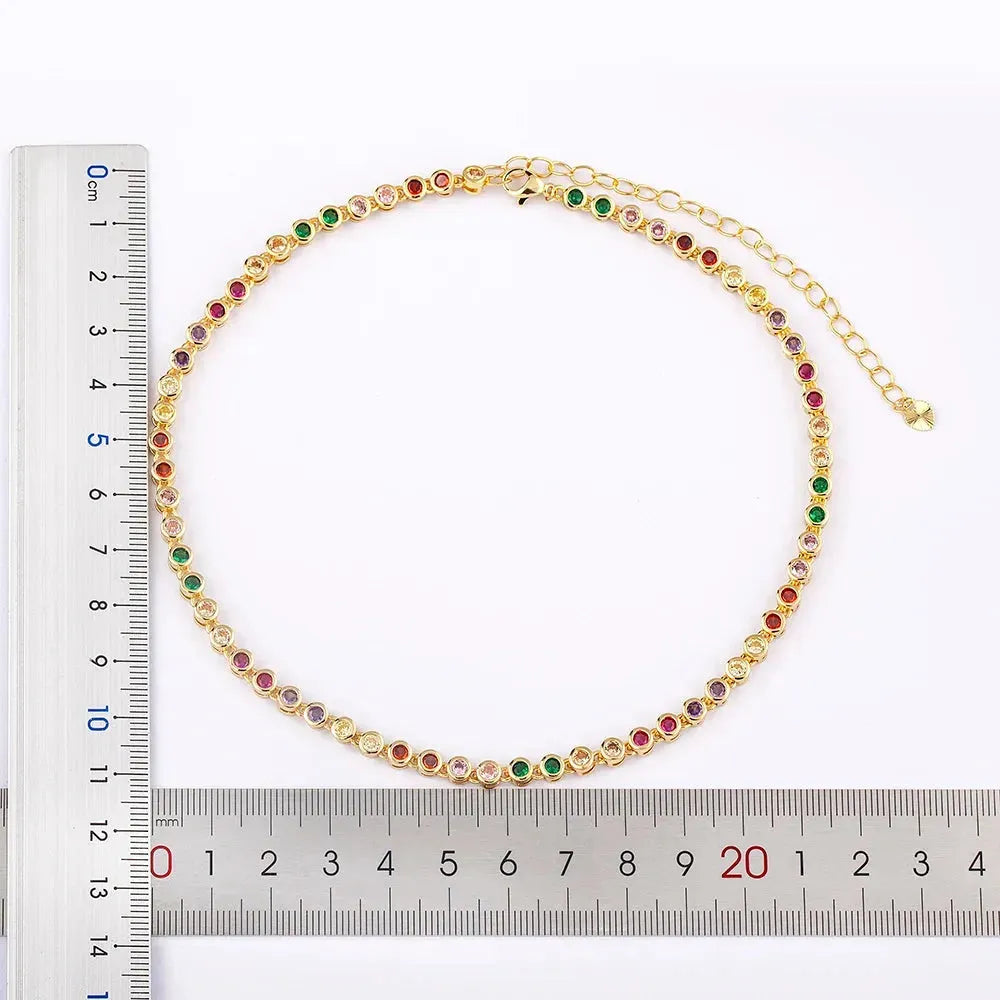 Choker Iced Out Tennis Chain Necklace