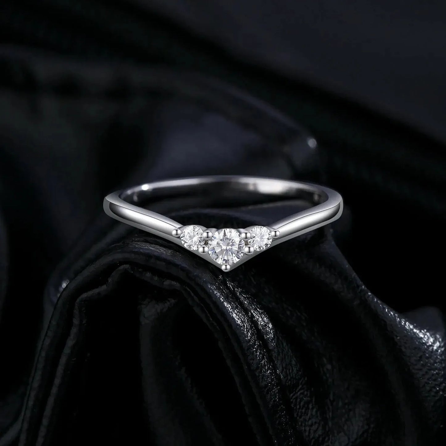 925 Sterling Silver Sparkling Simple Thin Wedding Band Ring