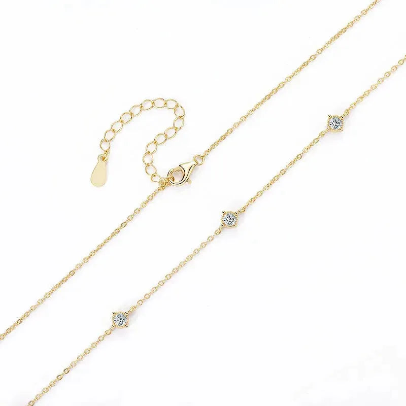 Moissanite Diamond Necklace 925 Silver