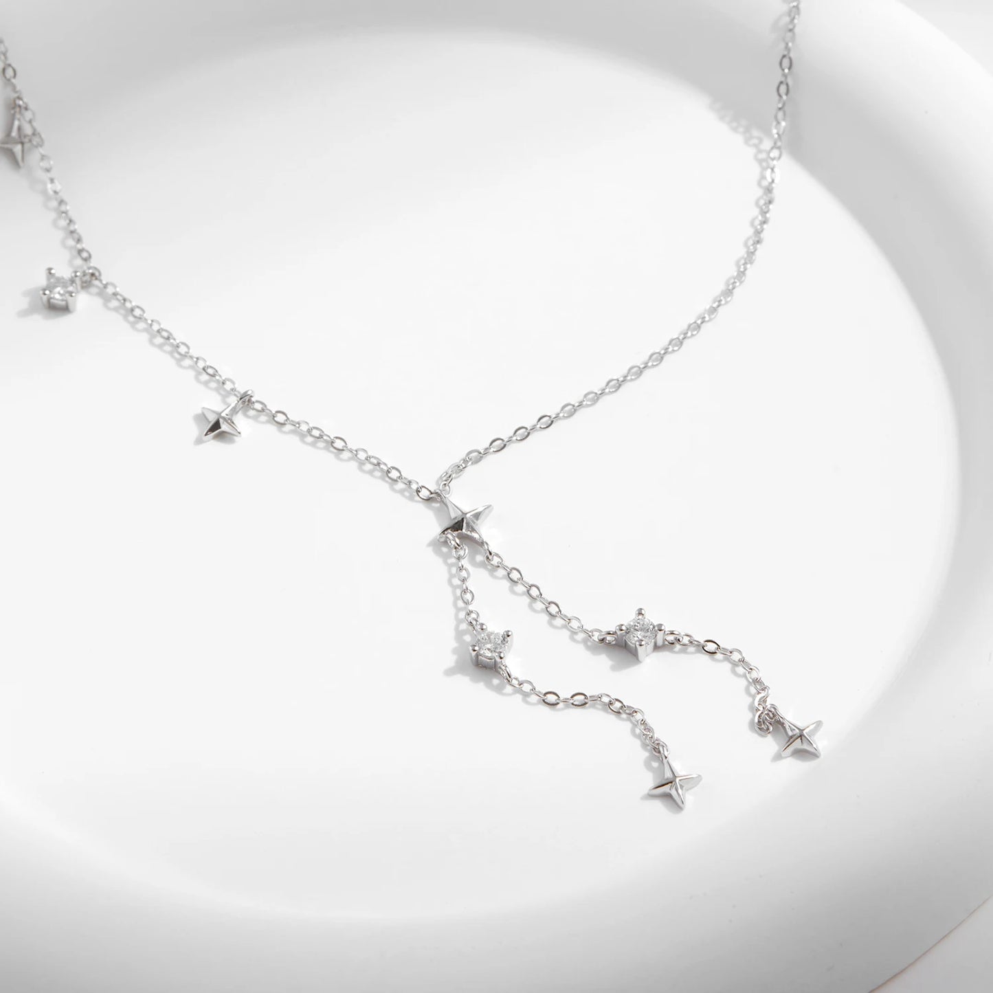 Celestial Star Drop Necklace