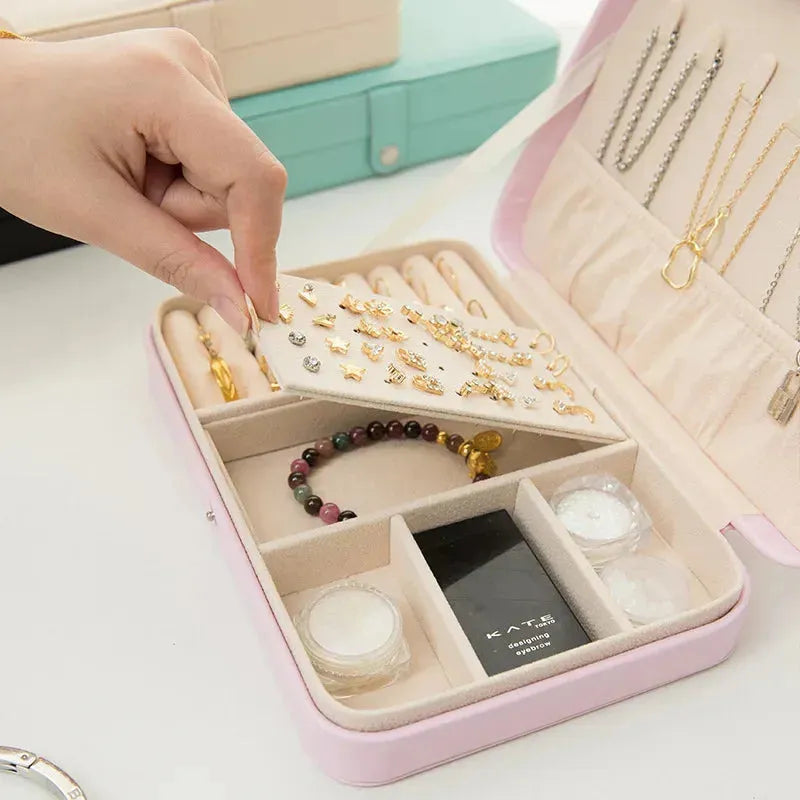 Double Layer Jewelry Jewelry Ring Necklace Storage Box Jewelry Box