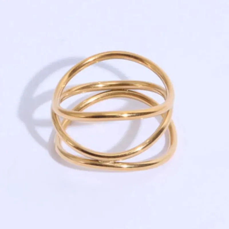 Three-layer Twisted Ring Stainless Steel