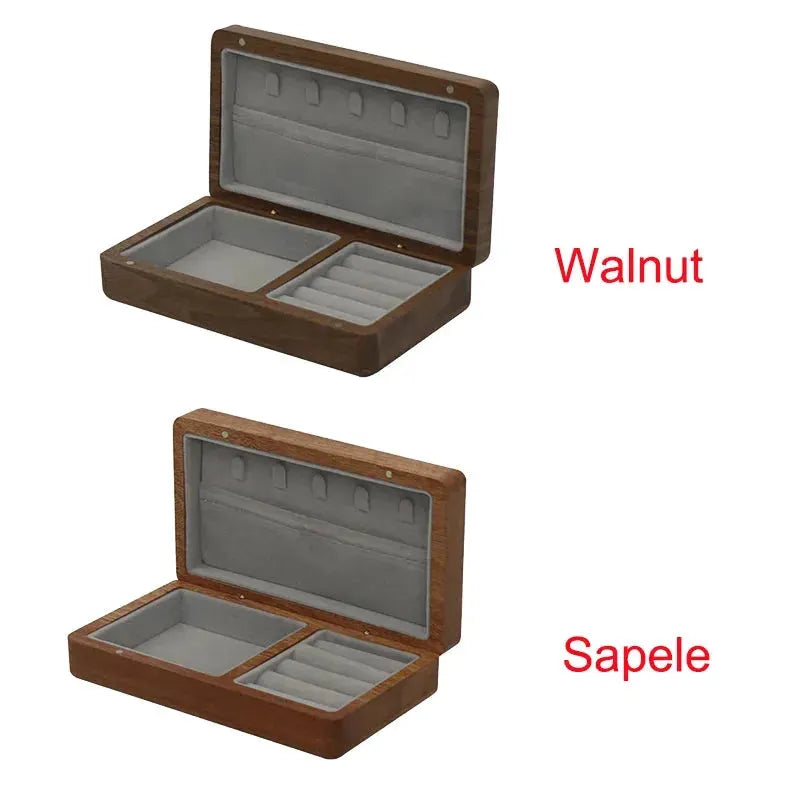 Travel Retro Wooden Jewelry Box