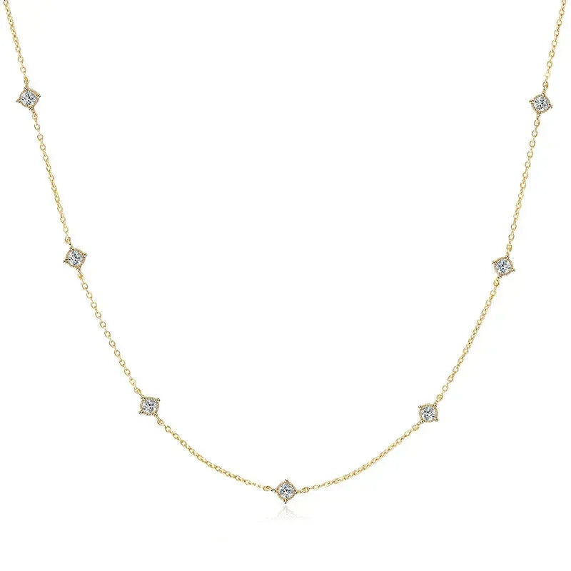 Moissanite Diamond Necklace 925 Silver
