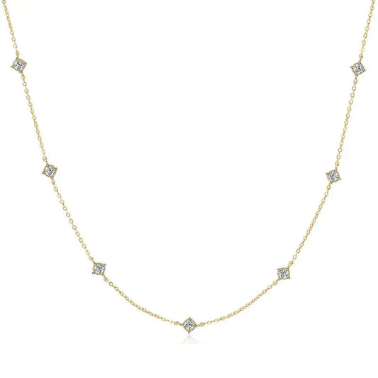 Moissanite Diamond Necklace 925 Silver