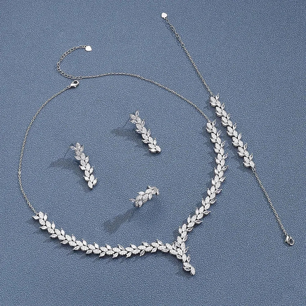 4pcs Bridal Full Jewelry Set