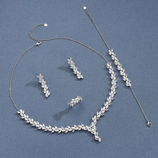 4pcs Bridal Full Jewelry Set
