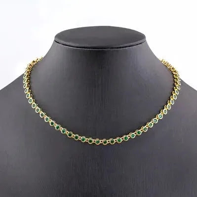 Choker Iced Out Tennis Chain Necklace