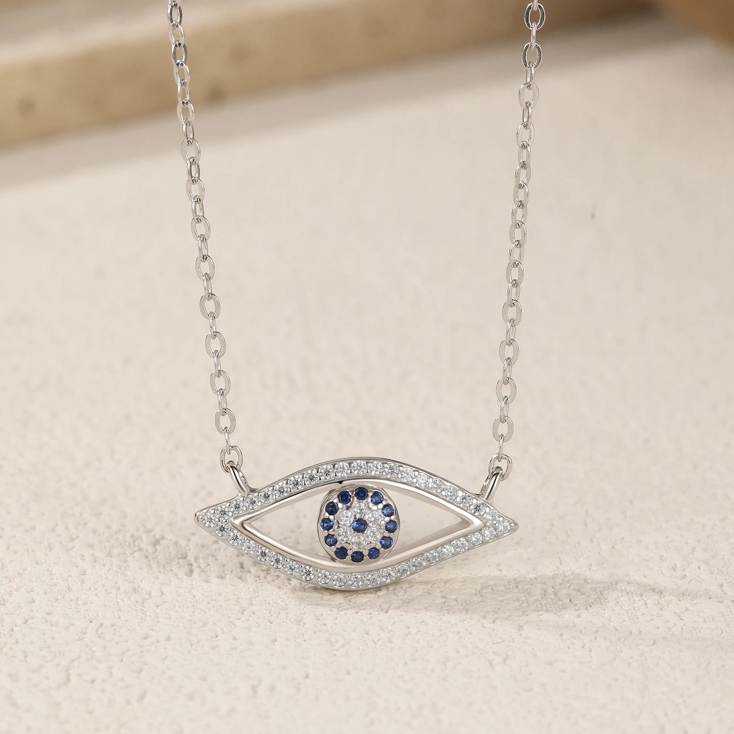 Blue Eyes Pendant Necklace