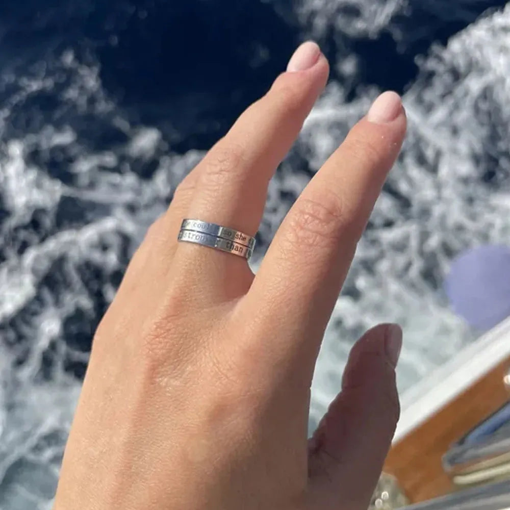 Positive Words Inspirational Ring