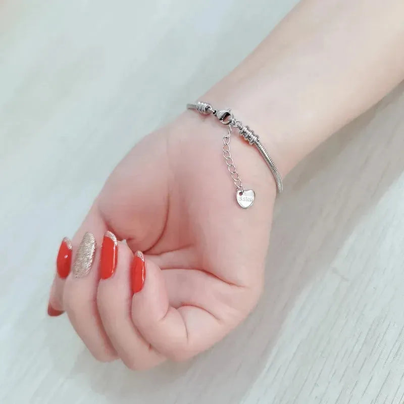 Non Fading Snake Bone Chain Charm Adjustable Bracelet