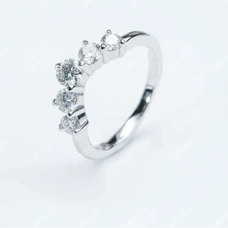 925 Sterling Silver Ring Round Brilliant Cut  Ring