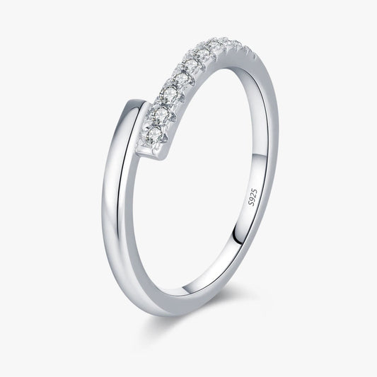 Simple Sparkle Geometric Eternity Ring