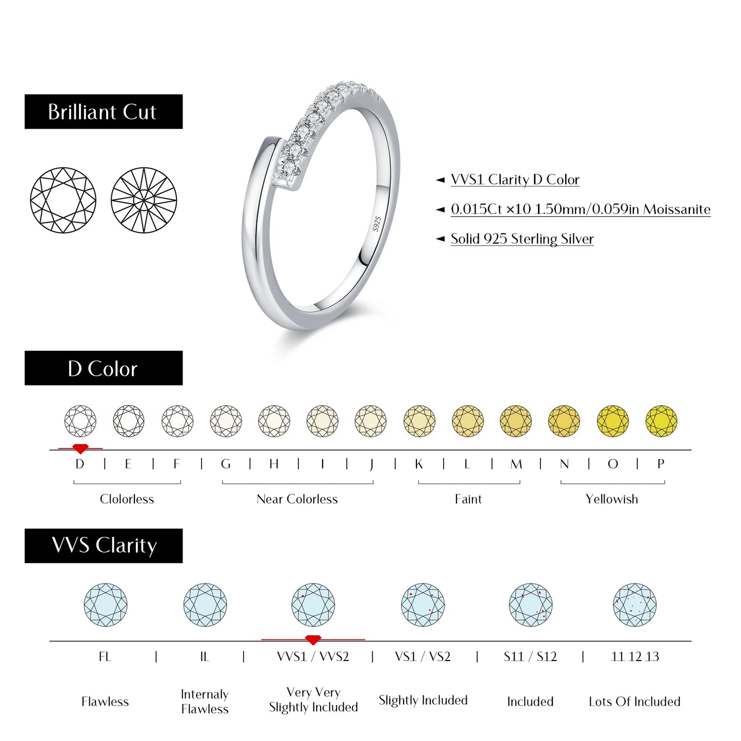 Simple Sparkle Geometric Eternity Ring