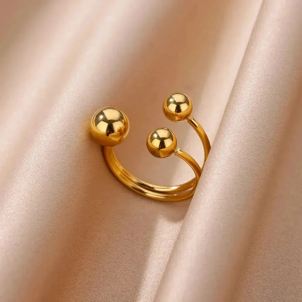 Stainless Steel Double Ball Rings