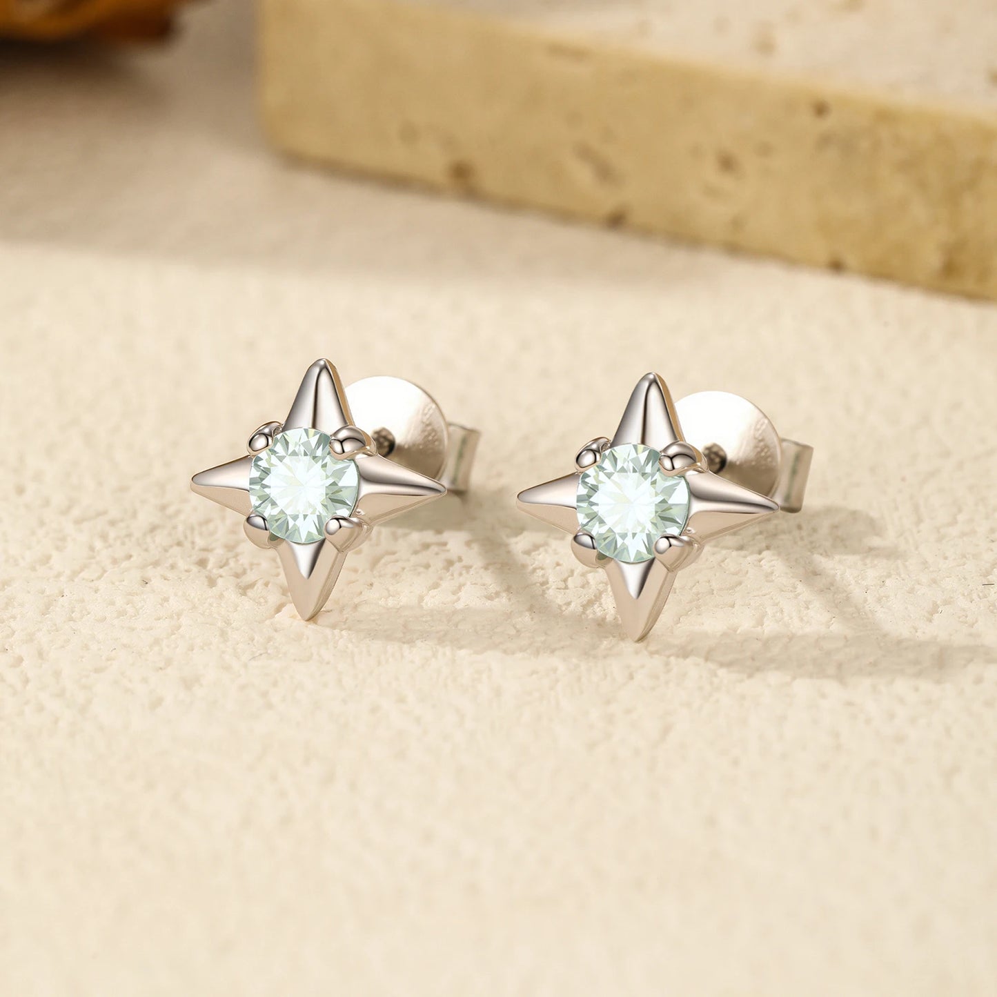 Sterling Silver Exquisite Darts Stud Earrings