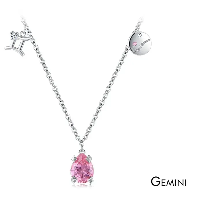 Birthstone Zodiac Sign Symbol Charm Pendant Necklace