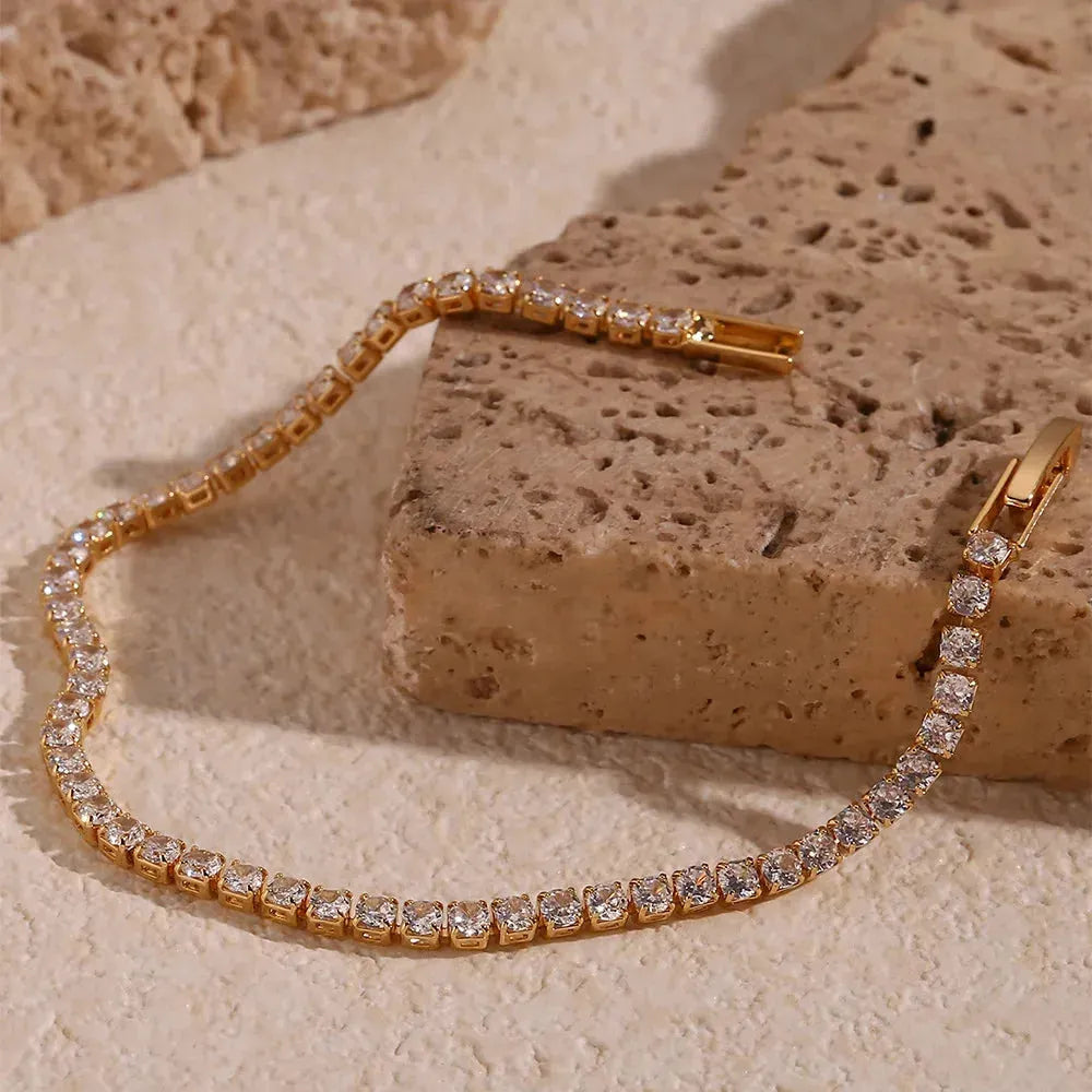 Stainless Steel Delicate Shiny Chain Bracelet