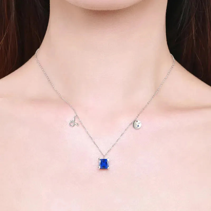Birthstone Zodiac Sign Symbol Charm Pendant Necklace
