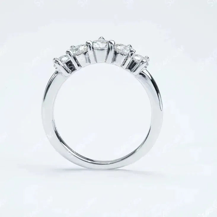 925 Sterling Silver Ring Round Brilliant Cut  Ring