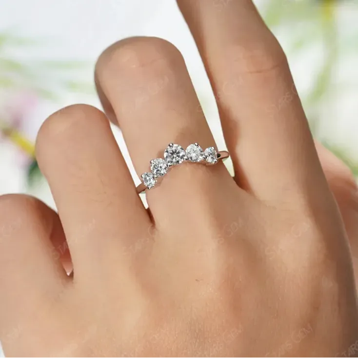 925 Sterling Silver Ring Round Brilliant Cut  Ring