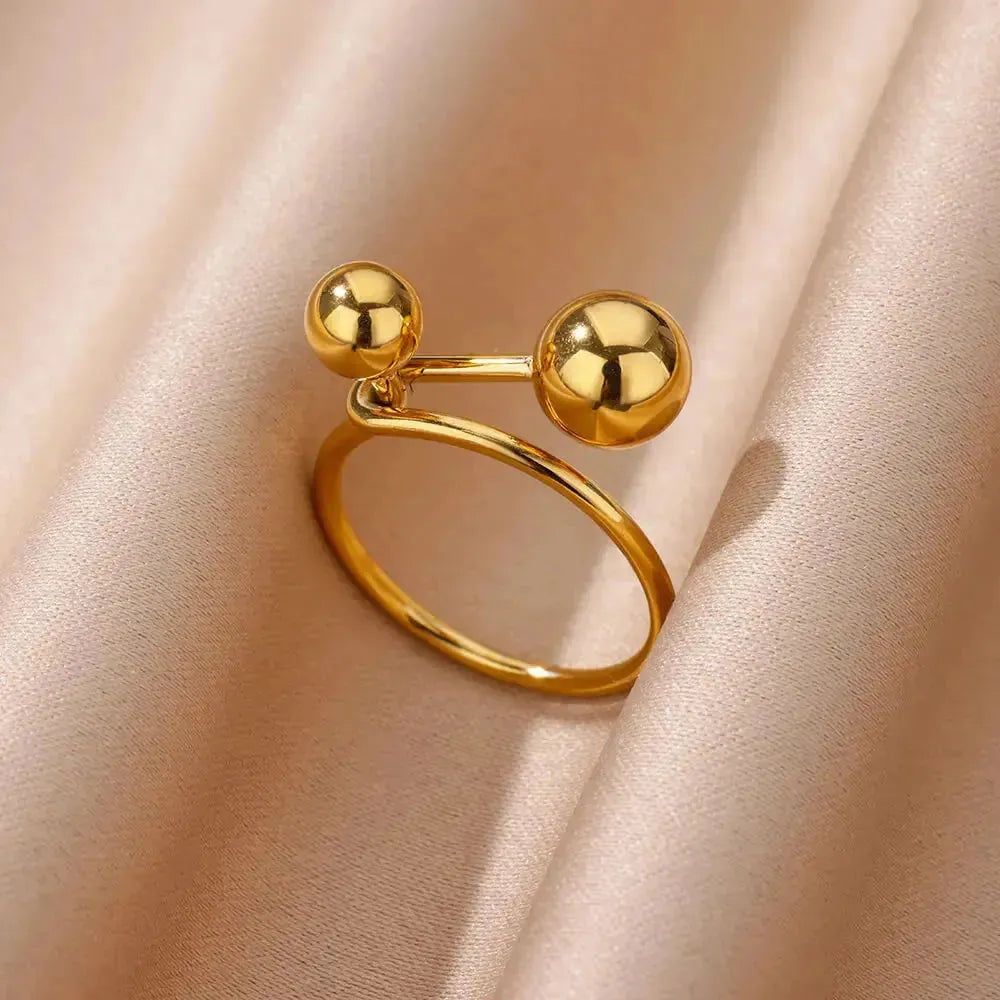 Stainless Steel Double Ball Rings