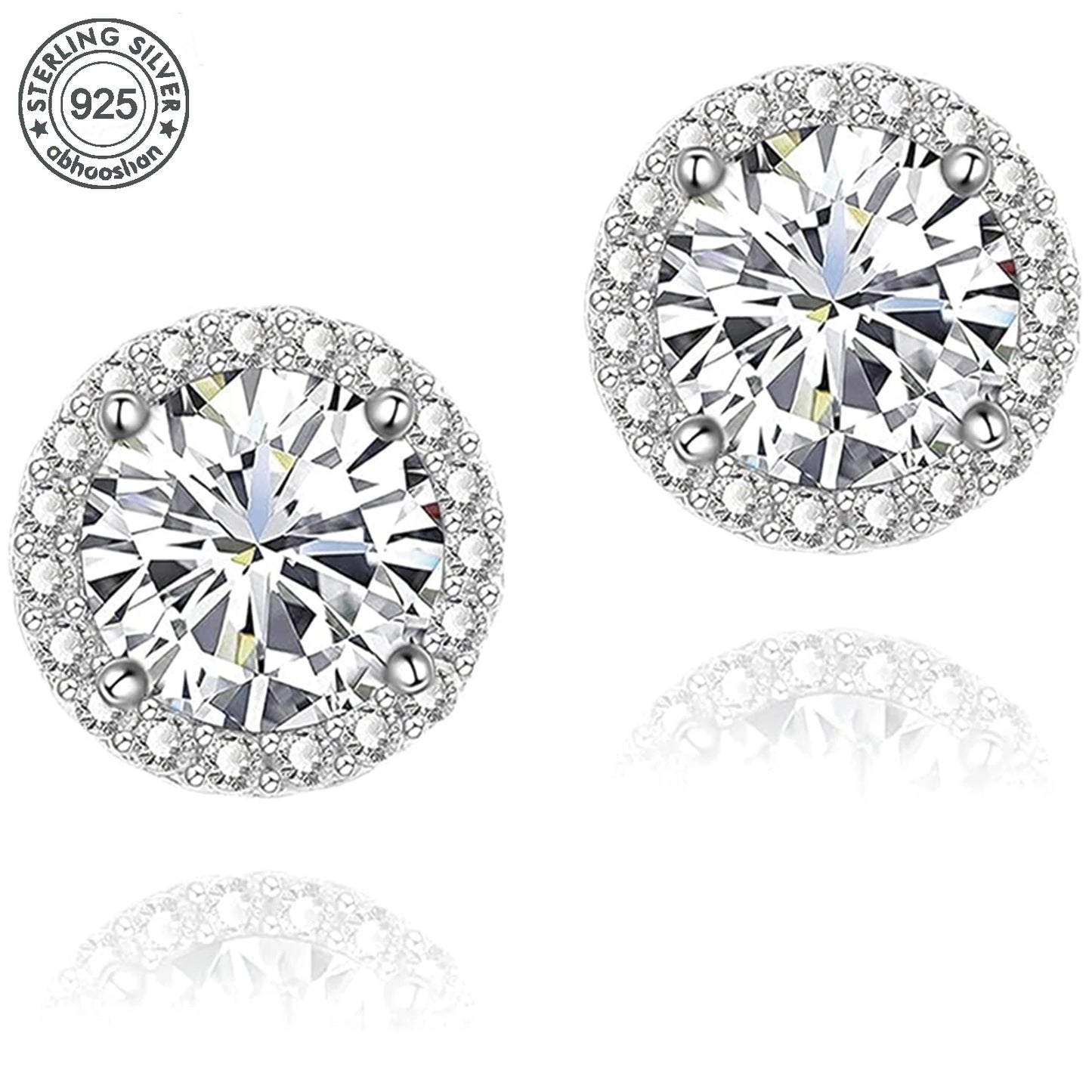 Minimalist Moissanite Threader Earrings – 925 Sterling Silver